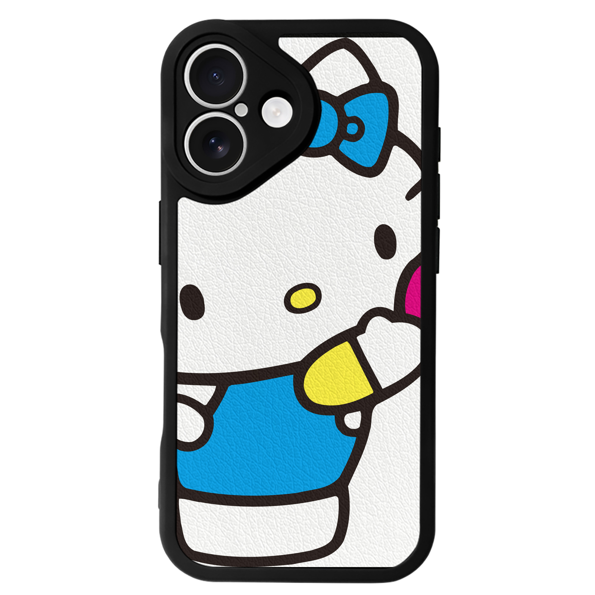 （画像用） Hello Kitty ハローキティ 【iPhone 16シリーズ対応】シリコンスマホケース（レザー調） 材質：シリコン